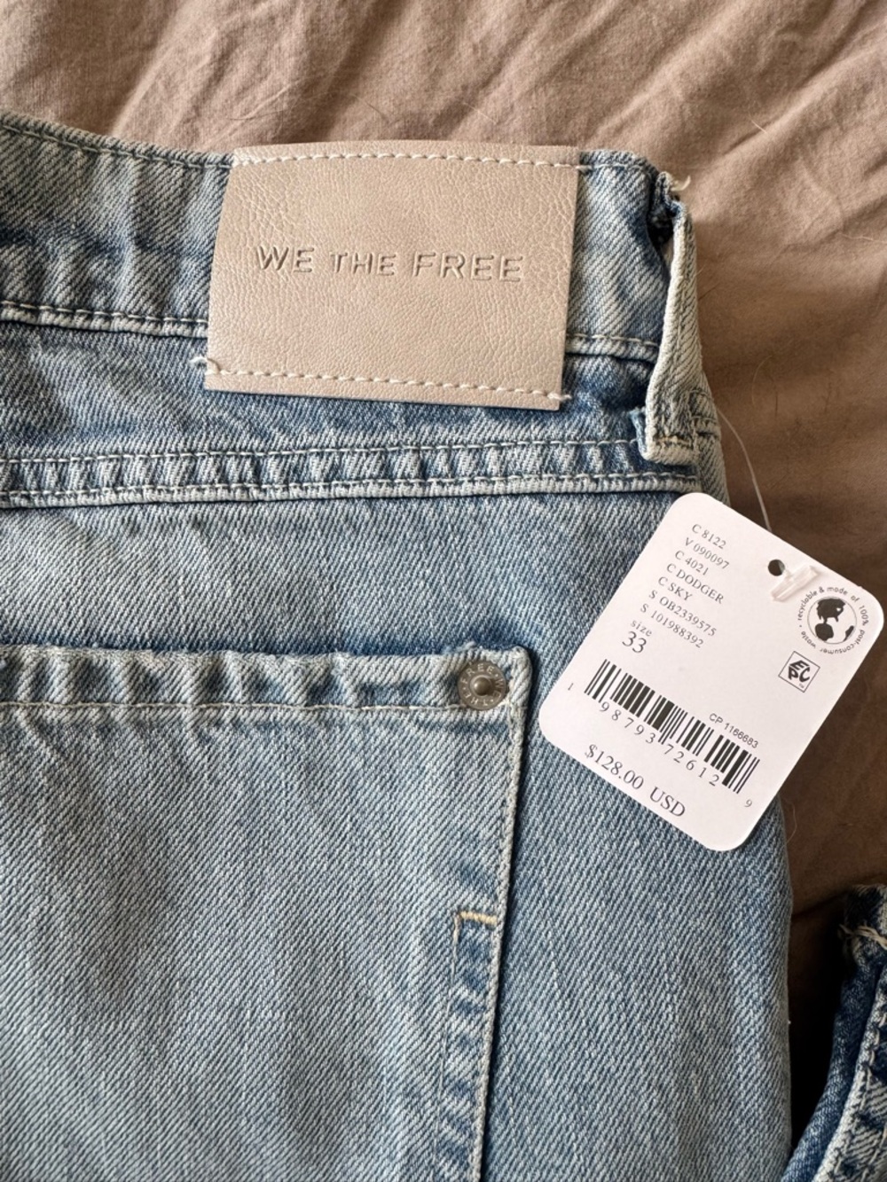 We The Free Pale Blue High-Rise Boot Cut Jeans